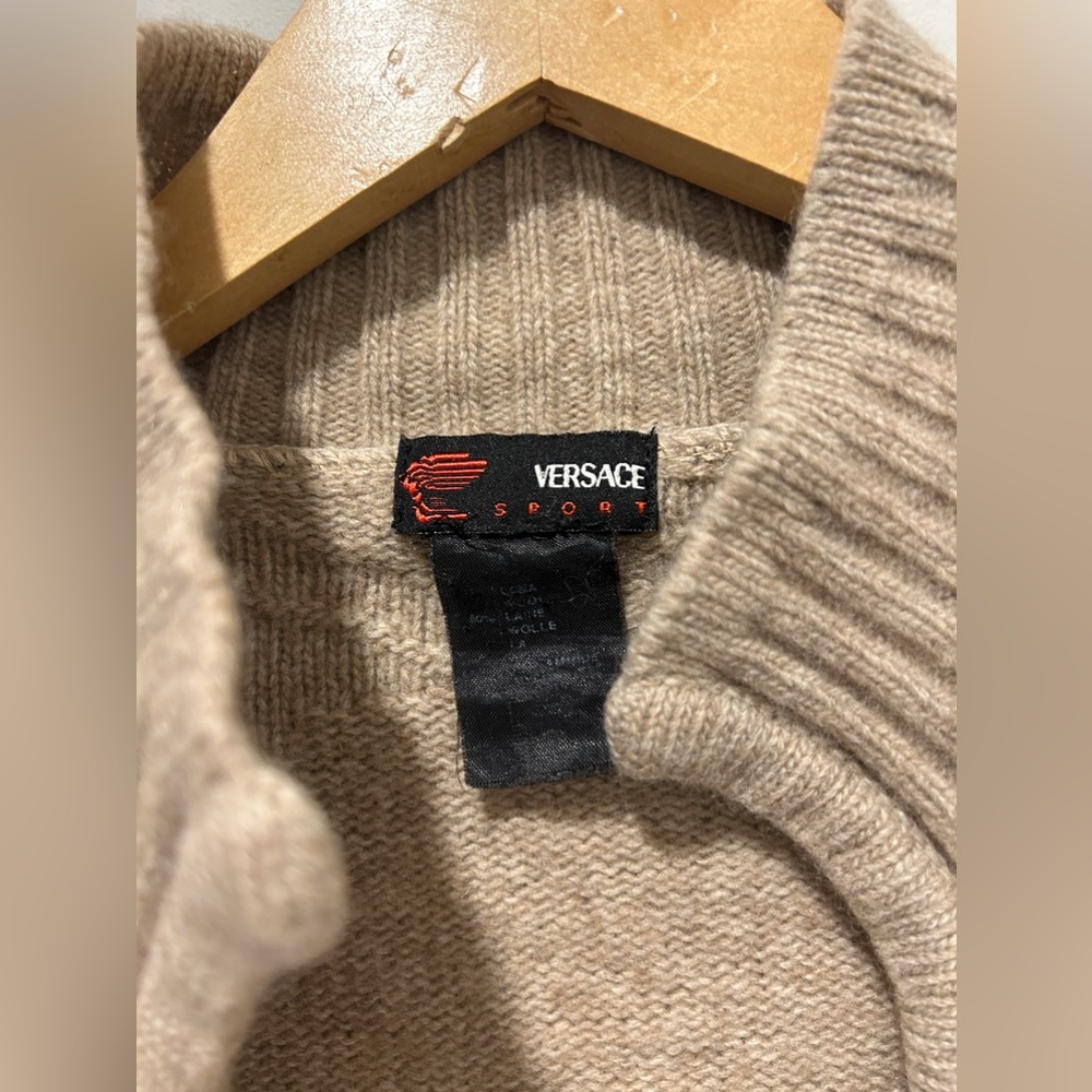 VERSACE Wool Blend Open Cardigan ~ size Medium - Picture 3 of 8